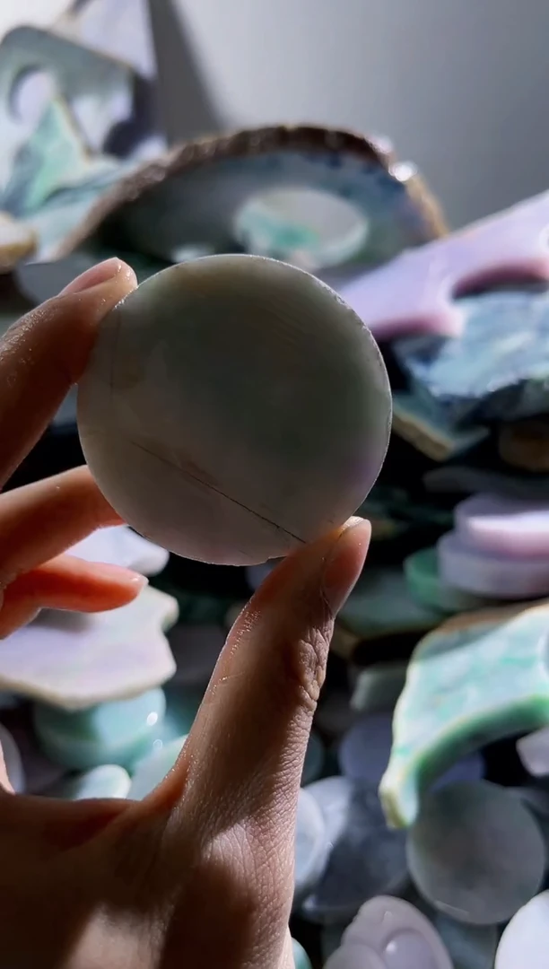 翡翠裸石缅甸翡翠A货陈6914