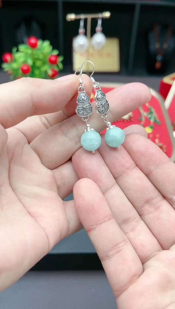 【闪购商品】玛瑙/玉髓耳钉银S925镶嵌418000