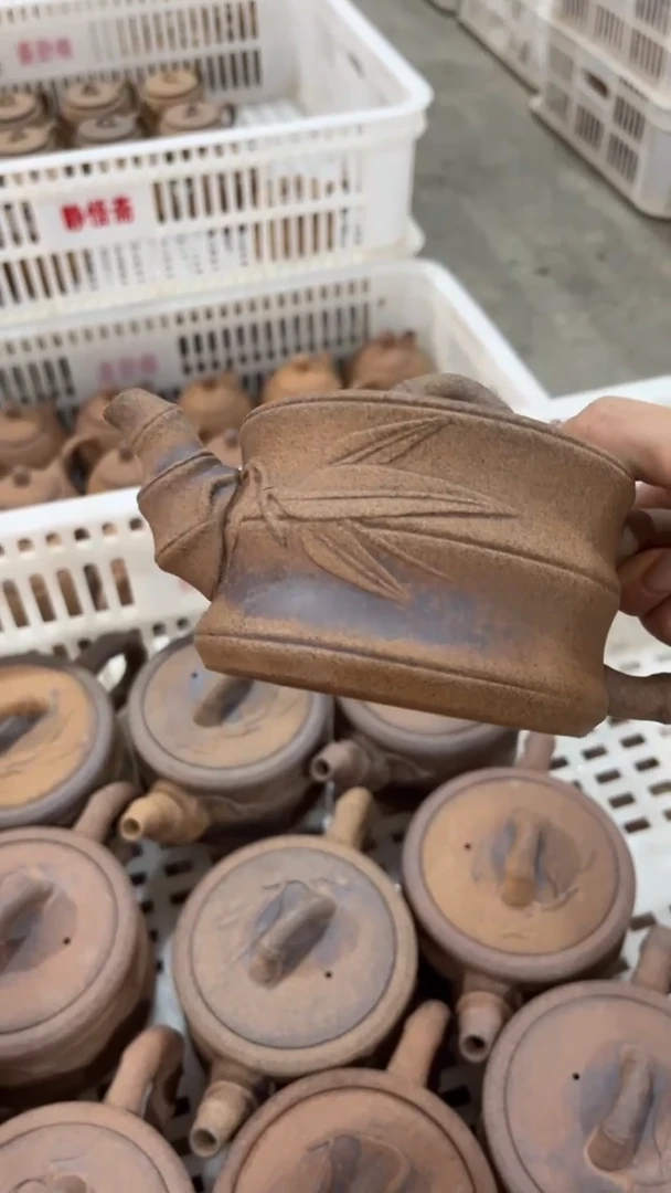 竹节壶 微瑕晃盖 不退换茶壶 保证可以使用 其他不包