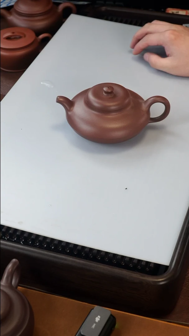 茶壶紫砂微瑕 大蕴合欢 精工 底槽青