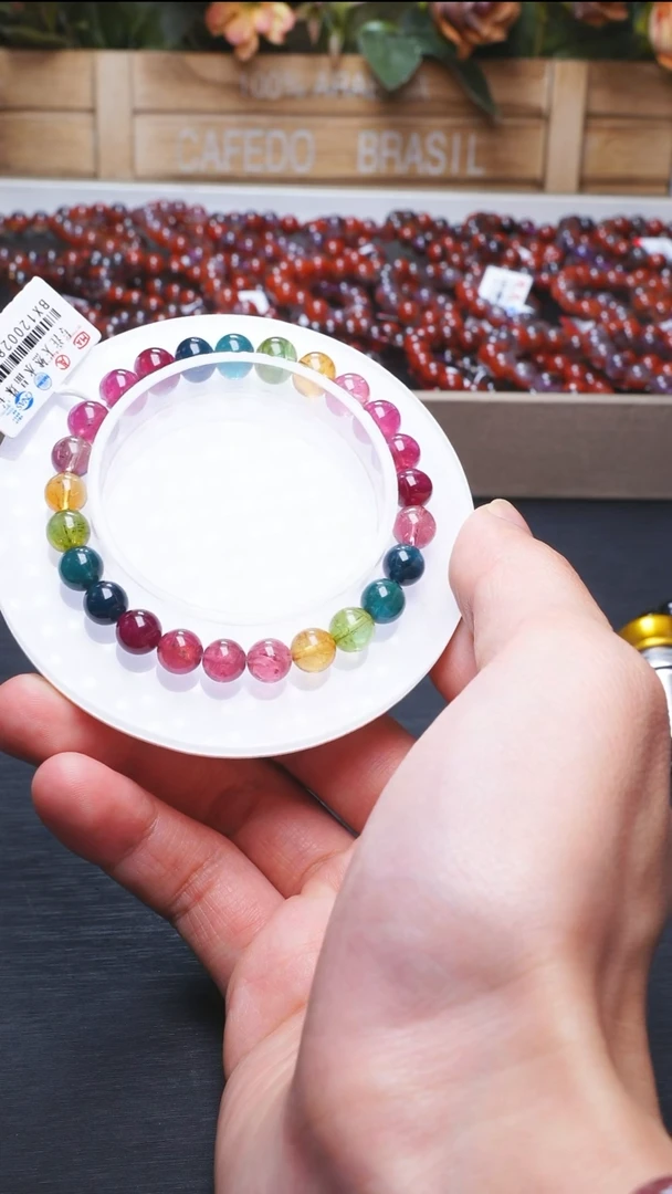 L010荧光色标碧玺单圈7mm未镶嵌碧玺多样性发其一