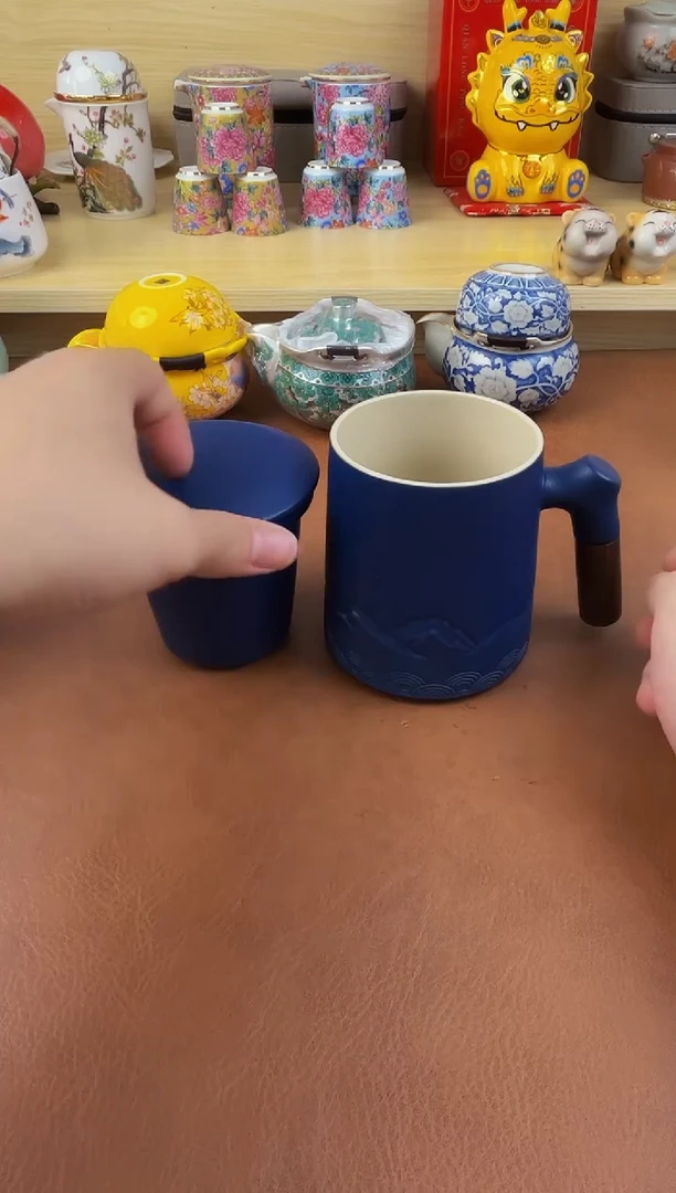 陶瓷茶具摆件旅行套组