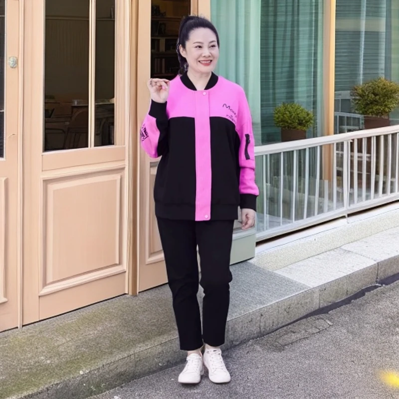 胖太太大码女装春秋季新款时尚连帽卫衣外套上衣宽松潮322306210