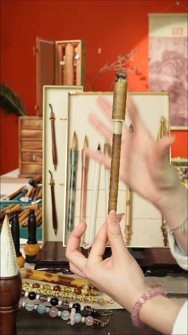 316号闪孤品高货毛笔链接 清水试笔 蘸墨不退