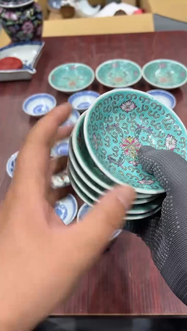 陶瓷斗*主小四孤品收藏茶道摆件5个