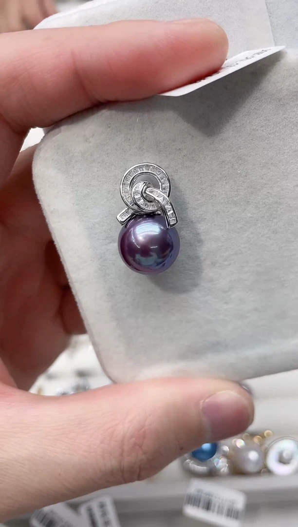 【闪购商品】淡水珍珠吊坠(不含链)银S925镶嵌吊坠