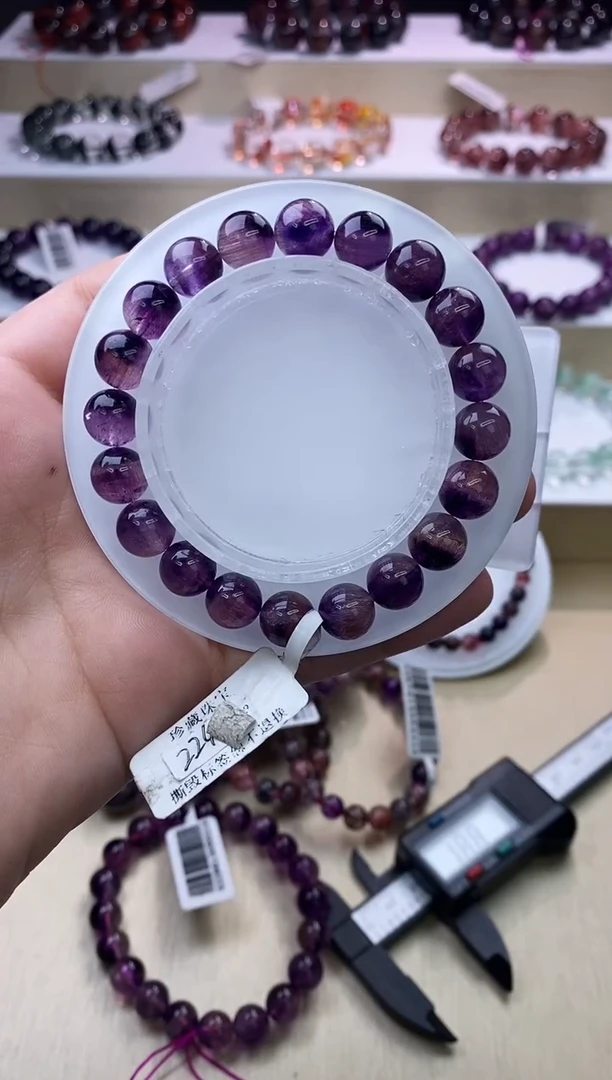 【闪购商品】水晶手链未镶嵌紫超七单圈9m+