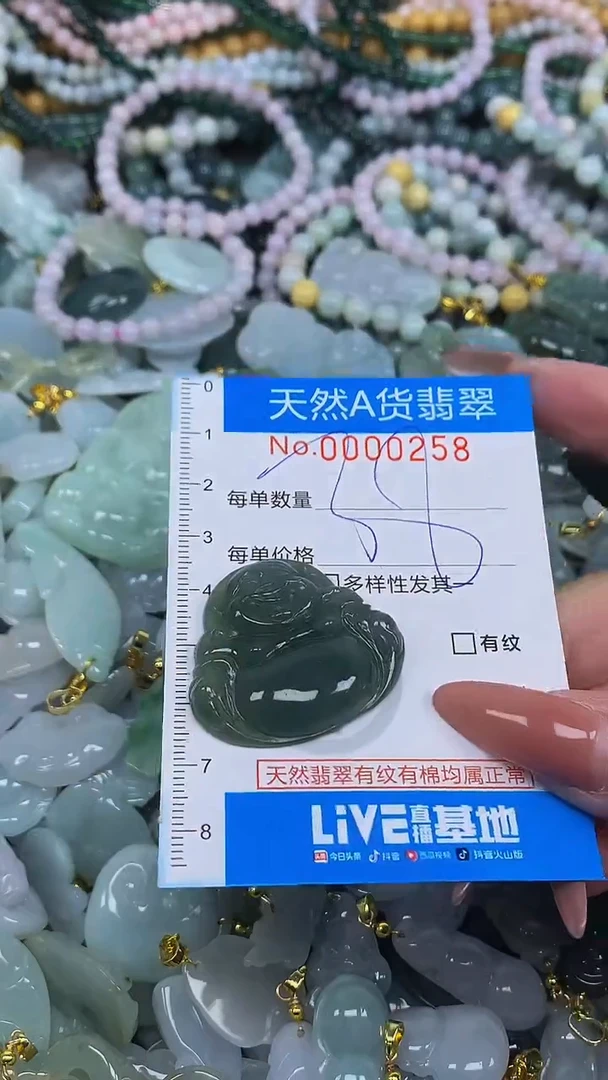 颈饰未镶嵌翡翠净货挂件-0258
