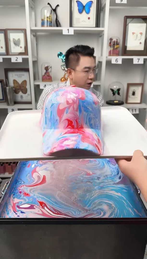 纯棉成人款花海水拓帽