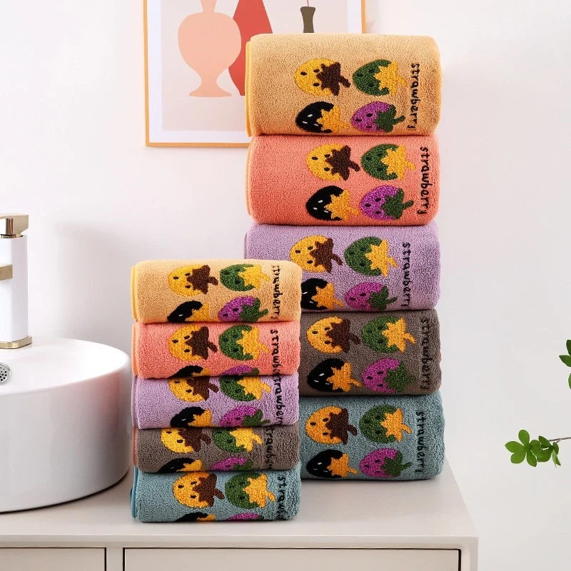 【新疆包邮乌市直发】5条装加厚柔软吸水大人小孩卡通图案脸毛巾