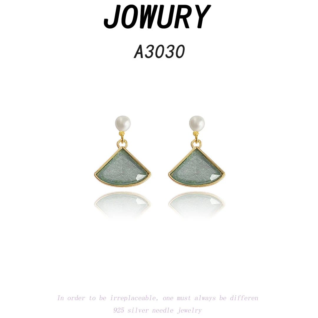 Jowury 铜合金珐琅耳饰 A3030乔薇瑞【梦幻之翼】时尚 复古 气质