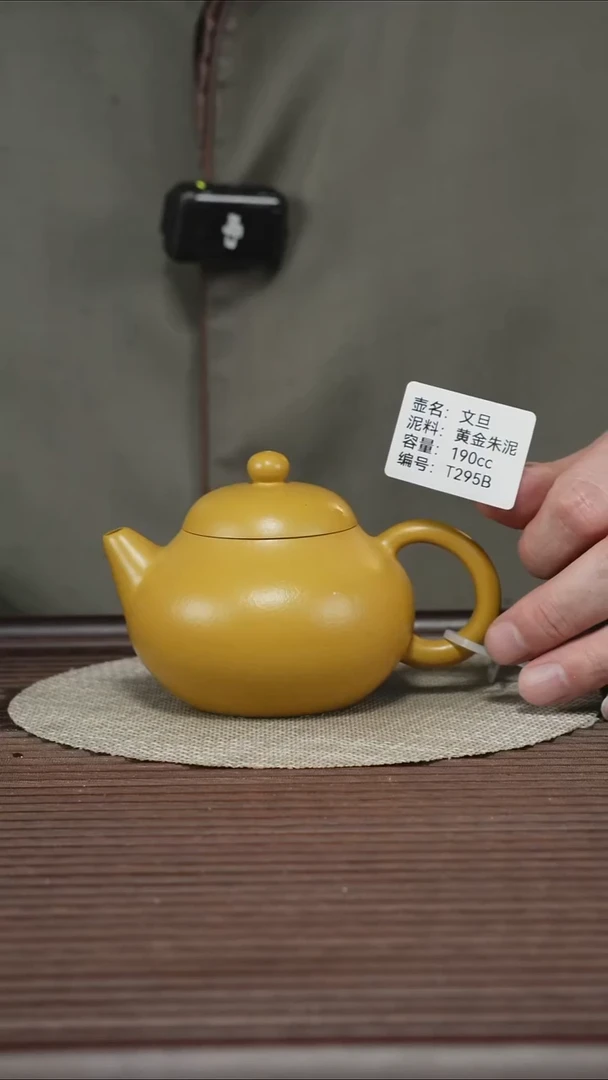 茶壶紫砂T295B 黄金朱泥 文旦 190cc