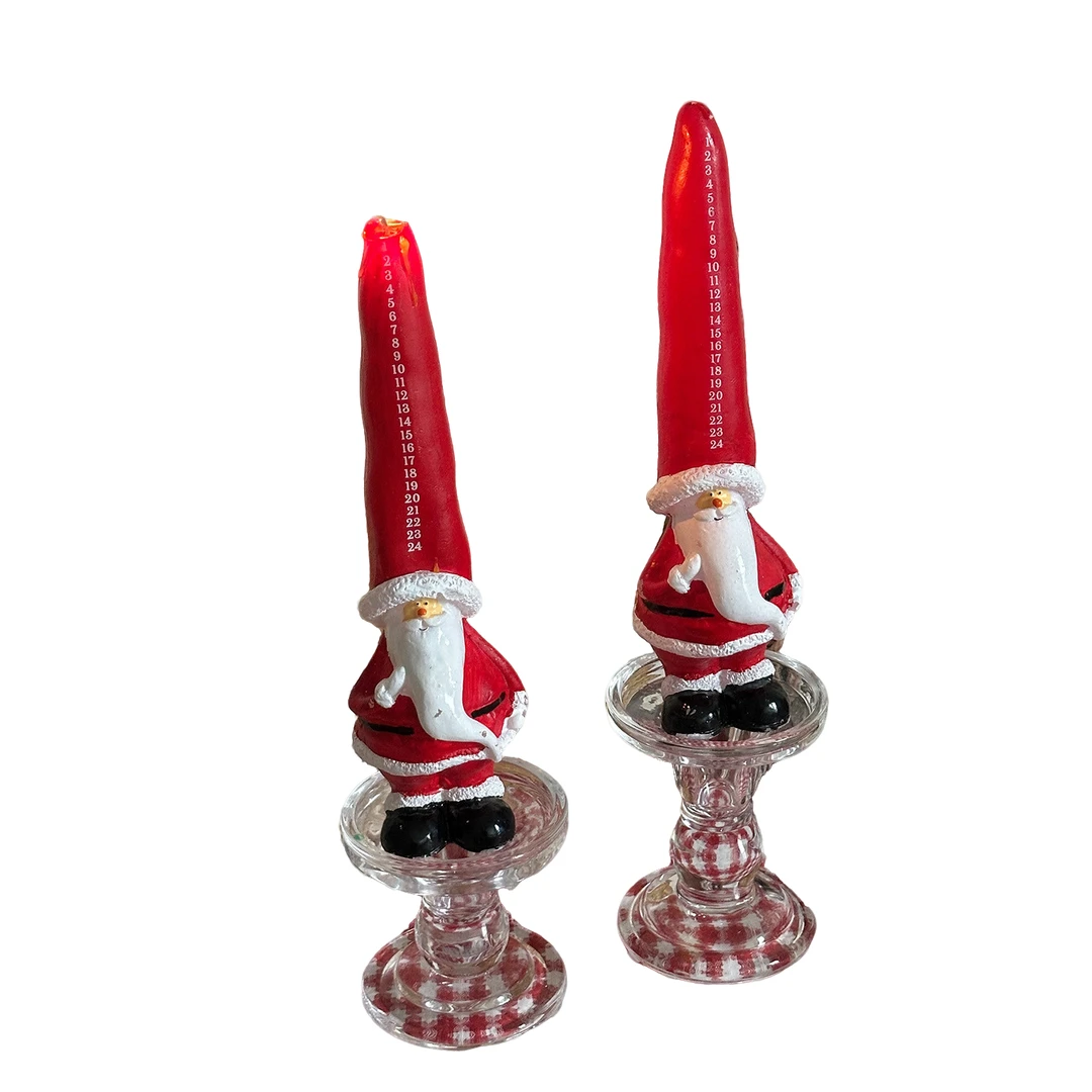 圣诞节场景布置装饰品氛围感耶诞老人蜡烛装扮店铺家用摆件小礼物