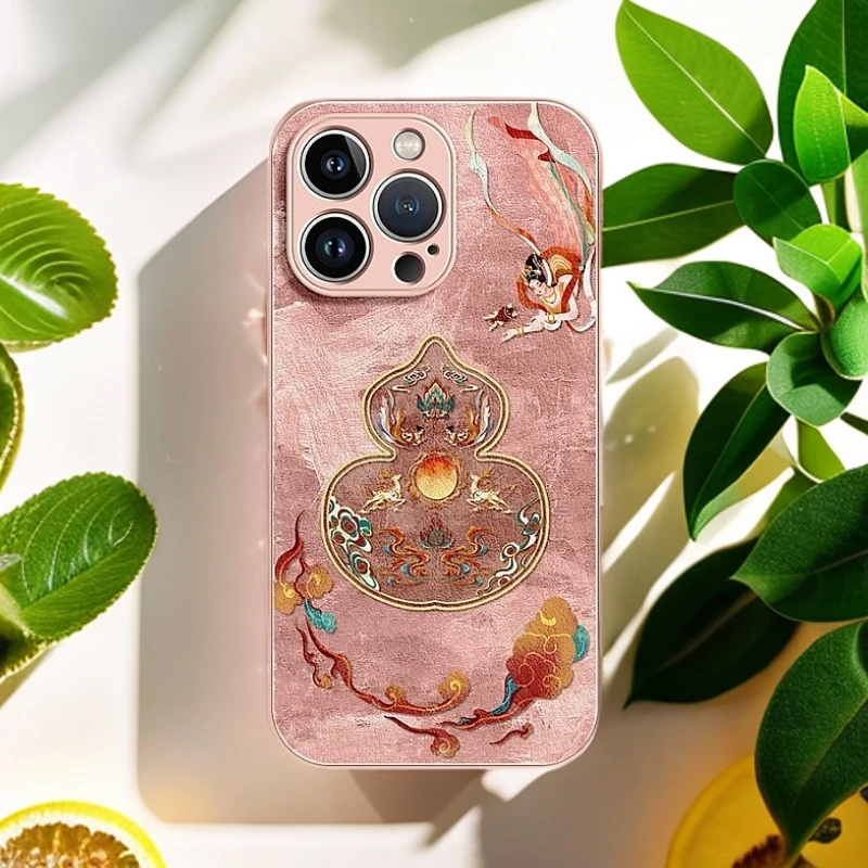 葫芦新款手机壳适用于iPhone161514pro小羊皮材质全包保护max13