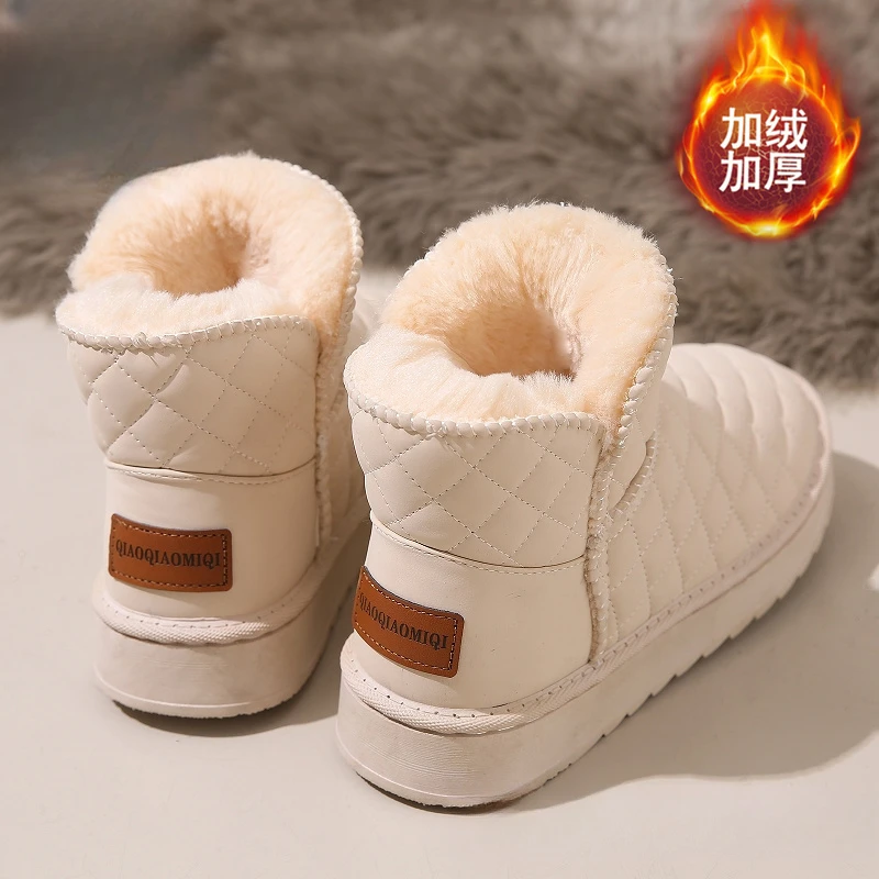 雪地靴女款冬季加绒加厚保暖皮毛一体女鞋防水抗寒东北面包大棉鞋