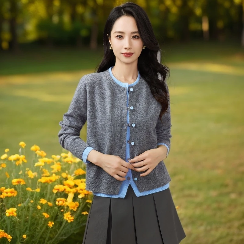 100%纯羊毛衫正品女士高档冬季百搭时尚贴身穿舒适羊毛衫