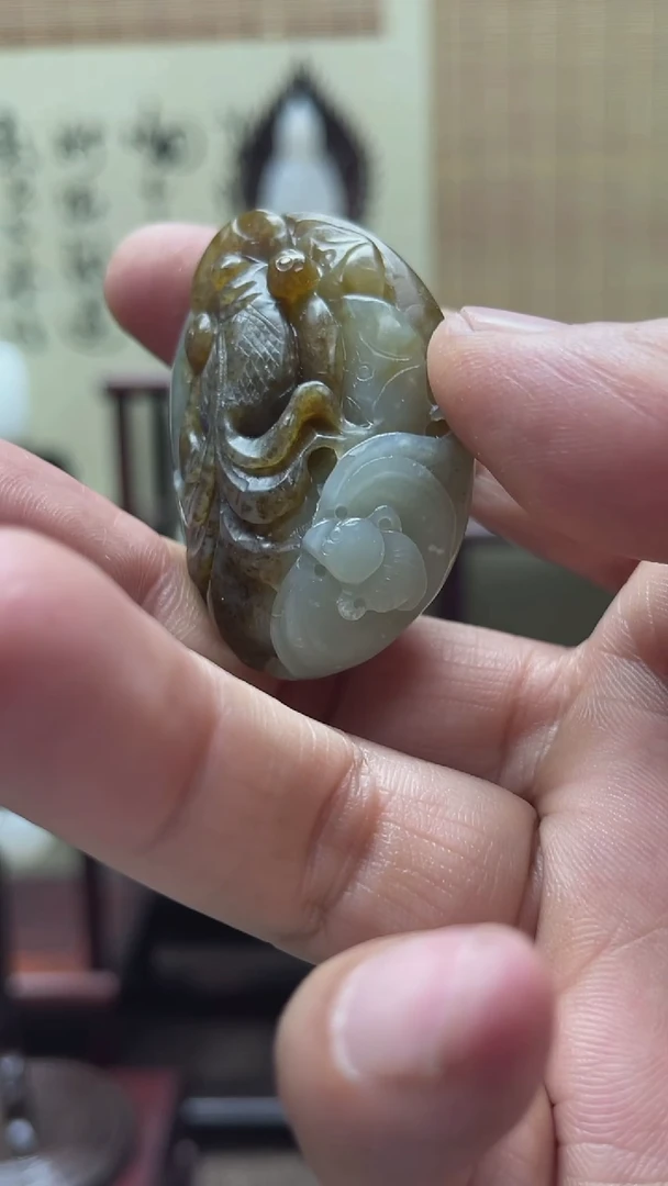 【闪购商品】和田玉颈饰未镶嵌金玉满堂吊坠