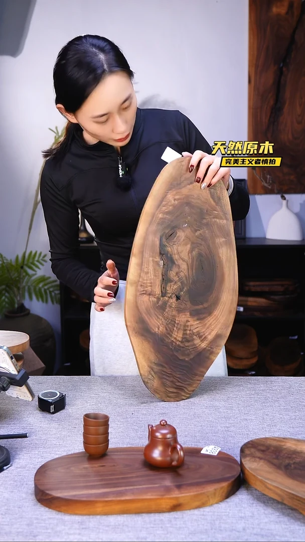 木北美黑胡桃原木.干裂疤结不属于商品质量问题完美主义者慎拍