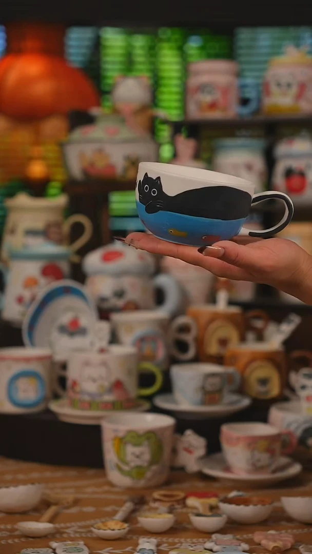 杯子罗小黑杯子蓝色