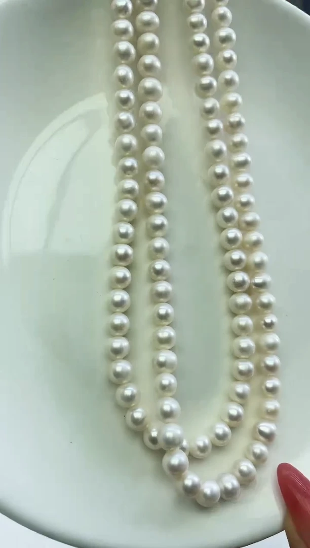未镶嵌项链淡水珍珠白色系项链