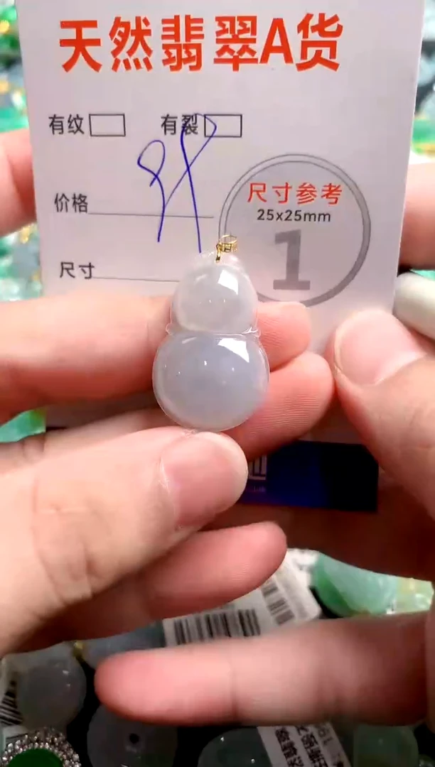 翡翠18K金镶嵌颈饰24000290