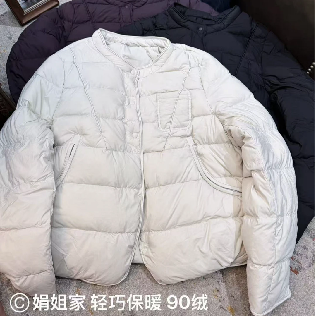 2025冬季新款时尚韩版休闲 新国标90白鸭绒轻薄款 羽绒服ML