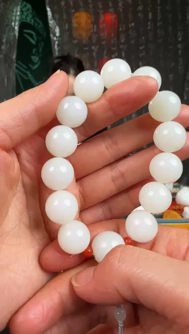 未镶嵌和田玉挂件飞**渔手串16mm