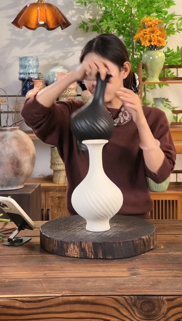 天鹅颈-素色花瓶