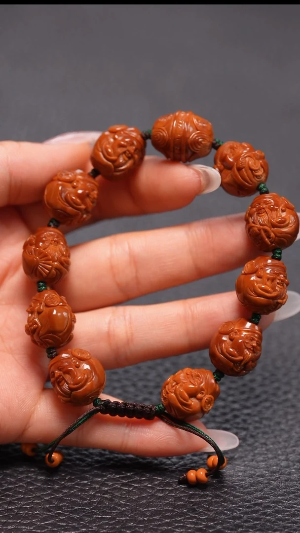 橄榄核手串1.5老苏工财神