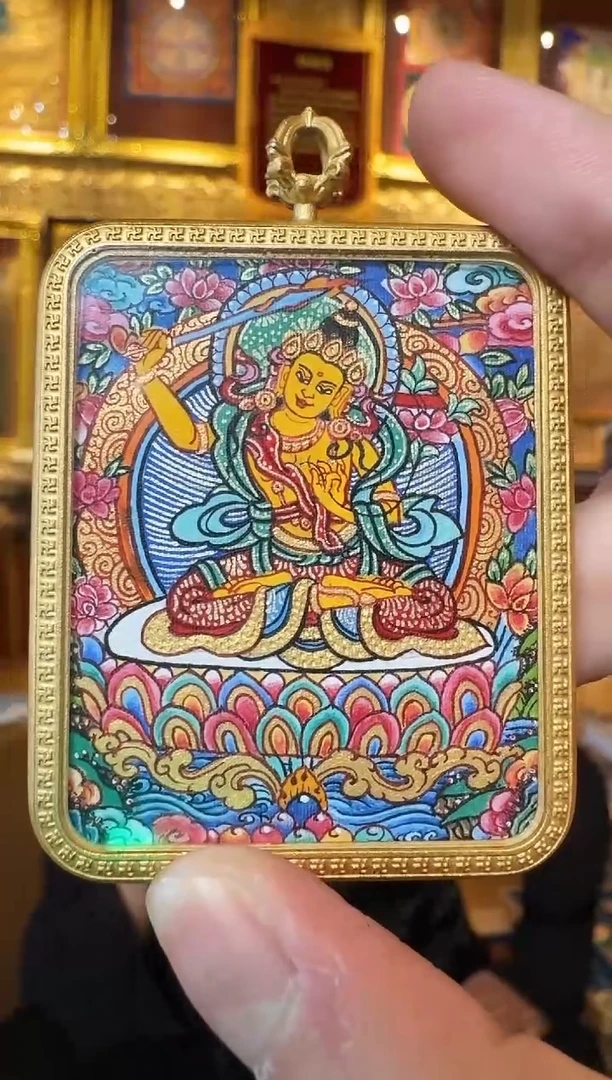 吊坠文老师--热贡纯手绘