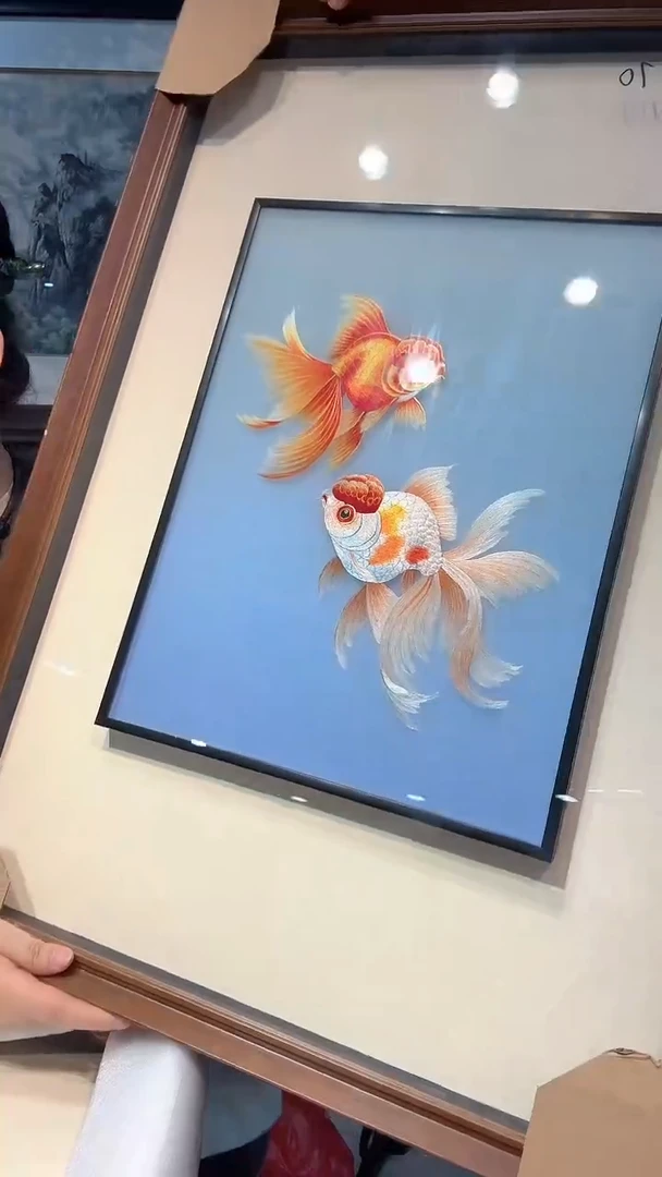 横款非遗苏绣手工刺绣装饰画不包邮