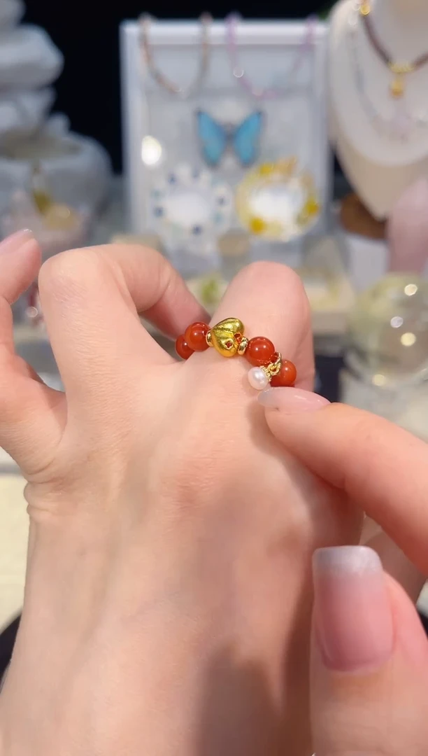 未镶嵌手串水晶南红戒指