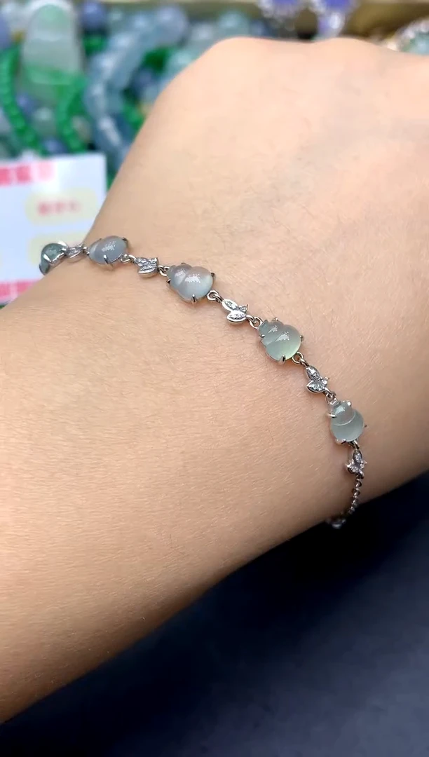 18K金镶嵌手链翡翠149-中国好珍宝