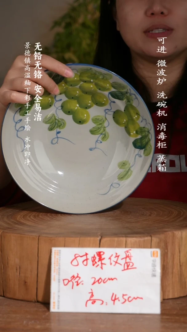 碗陶瓷景德镇高温瓷釉下彩手绘陶瓷