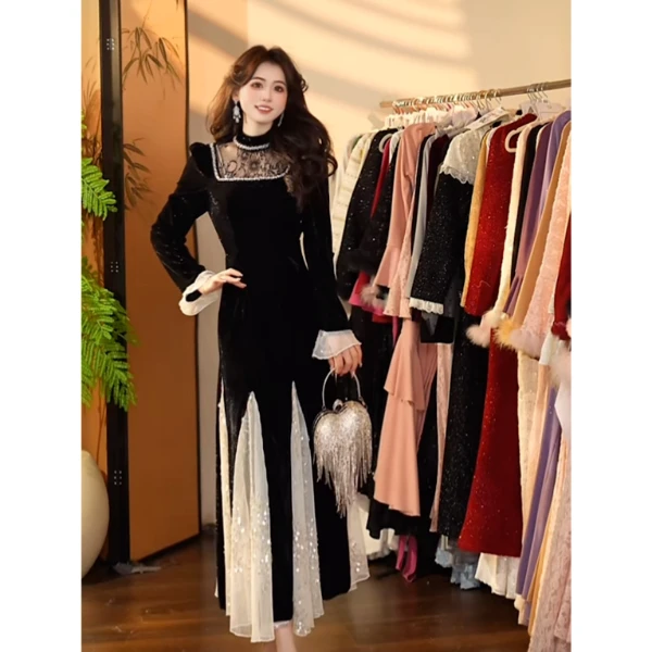 瑞瑞定制-947（赫本小黑裙）连衣裙G087