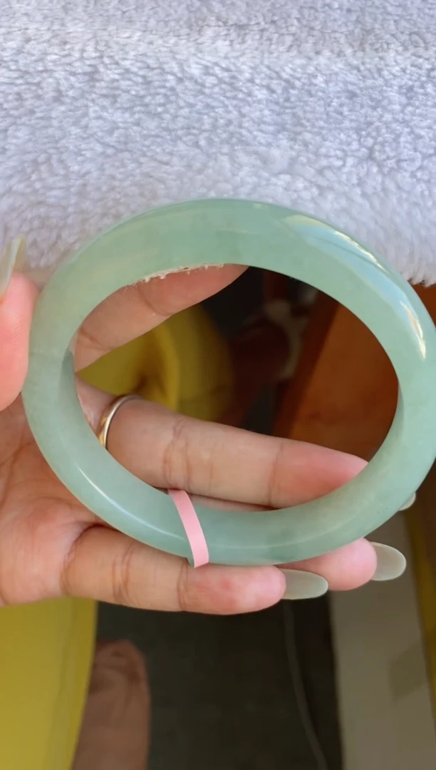 未镶嵌手镯翡翠（冰胶宝石碧绿）25号