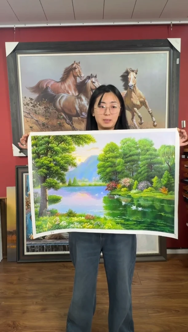 油画【70号】约50*70cm丨朝鲜原创纯手绘孤品油画丨顺丰包邮