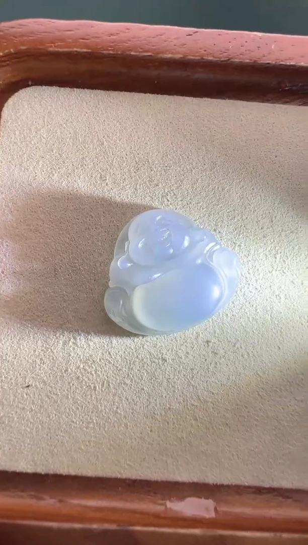 未镶嵌定制翡翠蓝紫底佛公