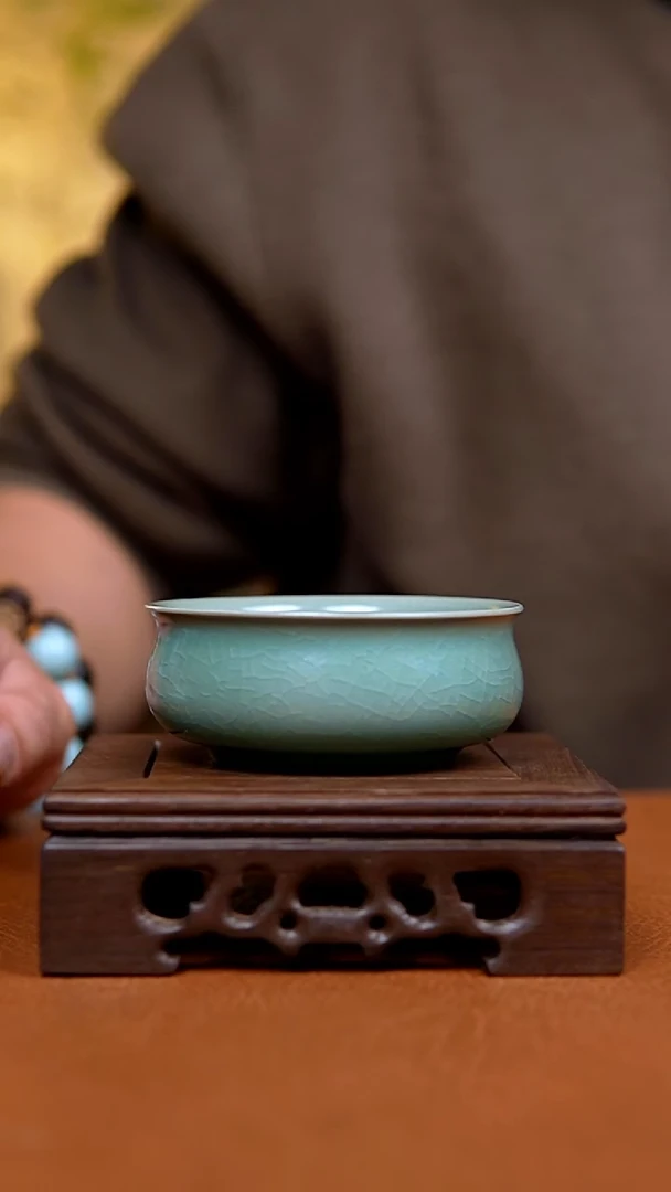 杯仿古翡翠绿纯手工炉式杯一级