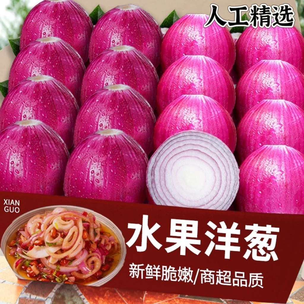 【特价抢5斤】正宗水果洋葱新鲜脆甜水果洋葱圆葱蔬菜红皮1/9斤精选