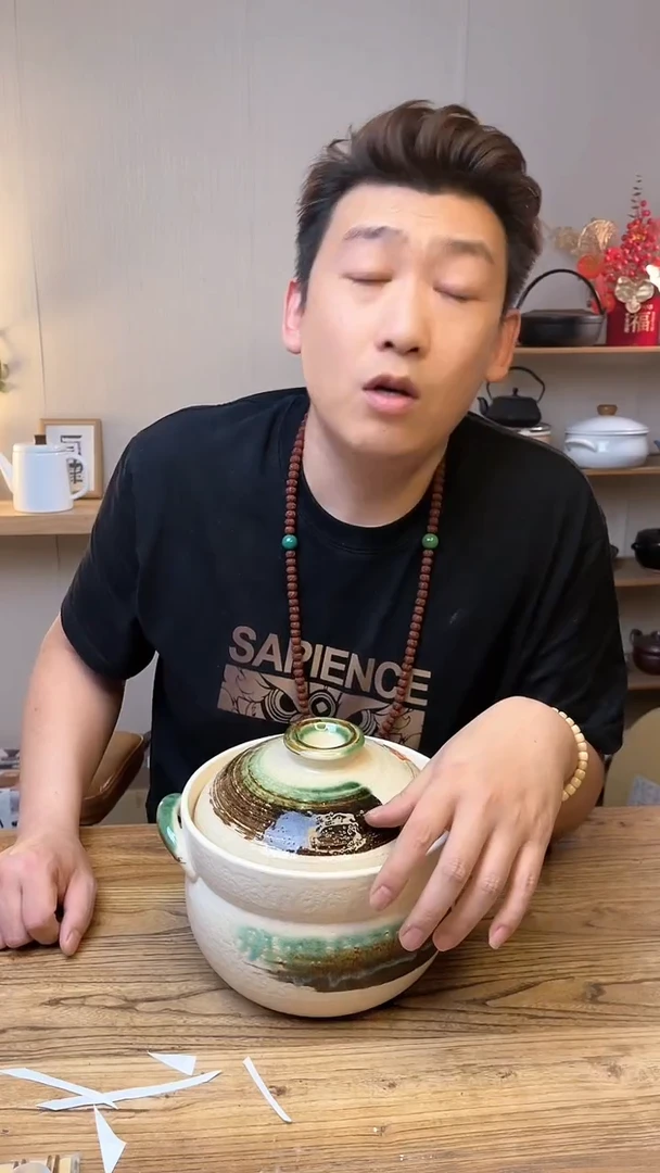 陶瓷高款毛刷土锅4合
