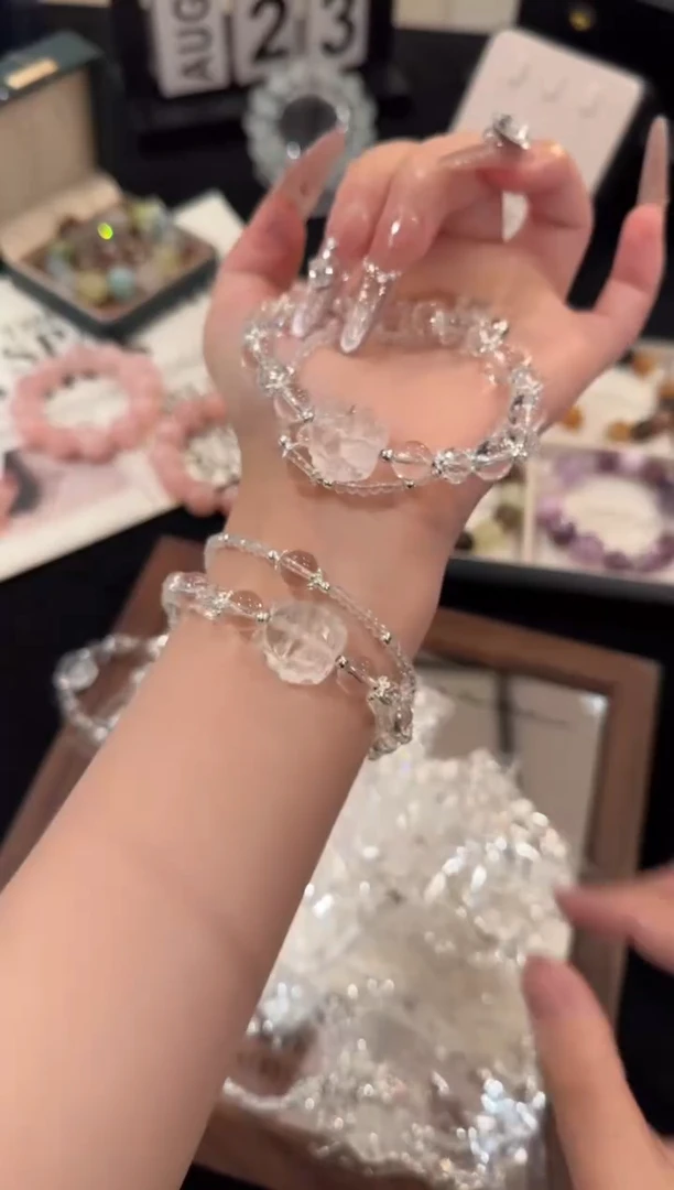 合金手链水晶白水晶凤九套装x1085