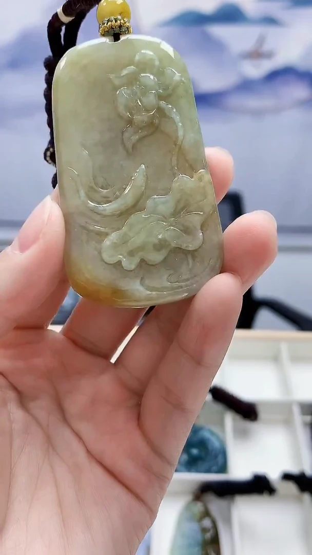 未镶嵌定制翡翠5028lr-毛货挂件5