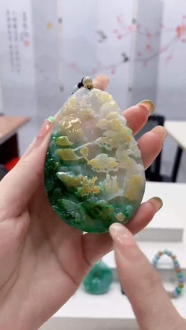 未镶嵌定制翡翠5159ry-毛货挂件127