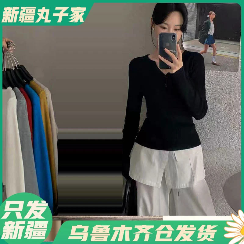 【857#秋冬针织百搭打底毛衣