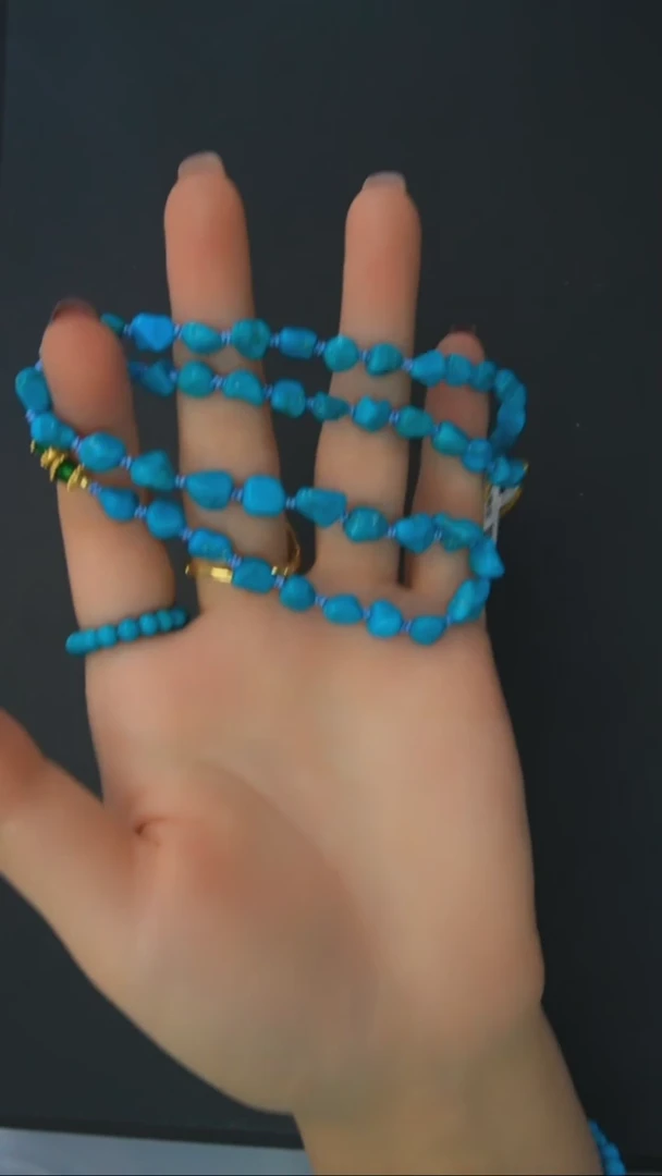 【闪购商品】绿松石项链18K金镶嵌发货一件