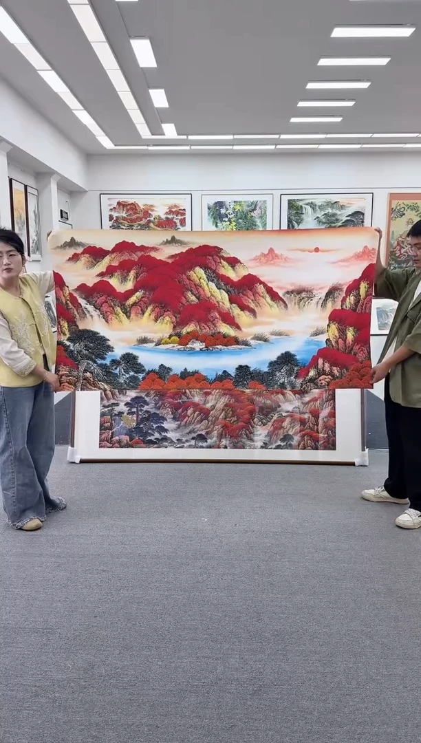 国画手绘  236*110   鸿运当头