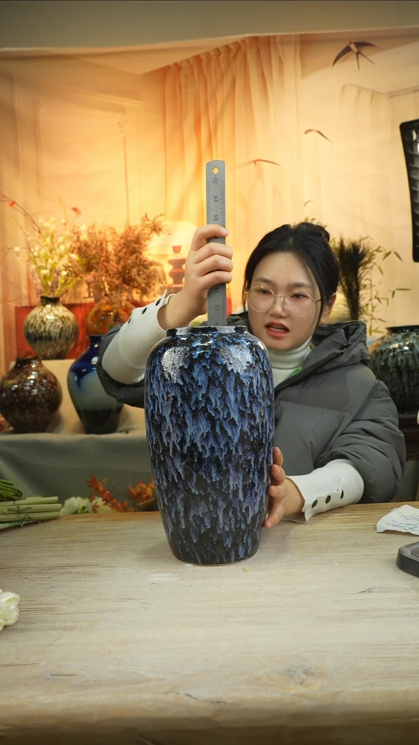 高30口10高温陶瓷花瓶花器