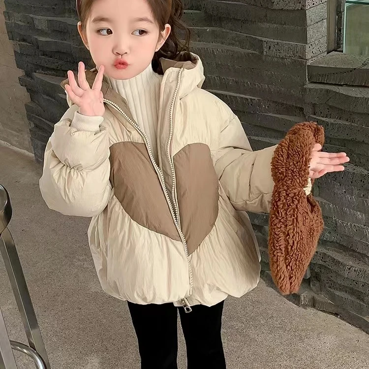 Y-N513【阿楠家甄选】女童爱心冬款棉服韩版时尚