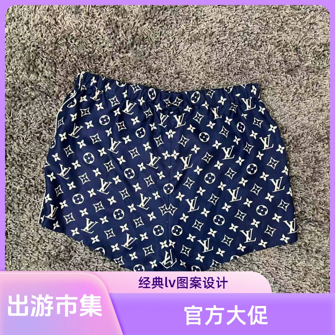 未使用 LouisVuitton/路易威登 WM008/36码/老花logo满印短裤